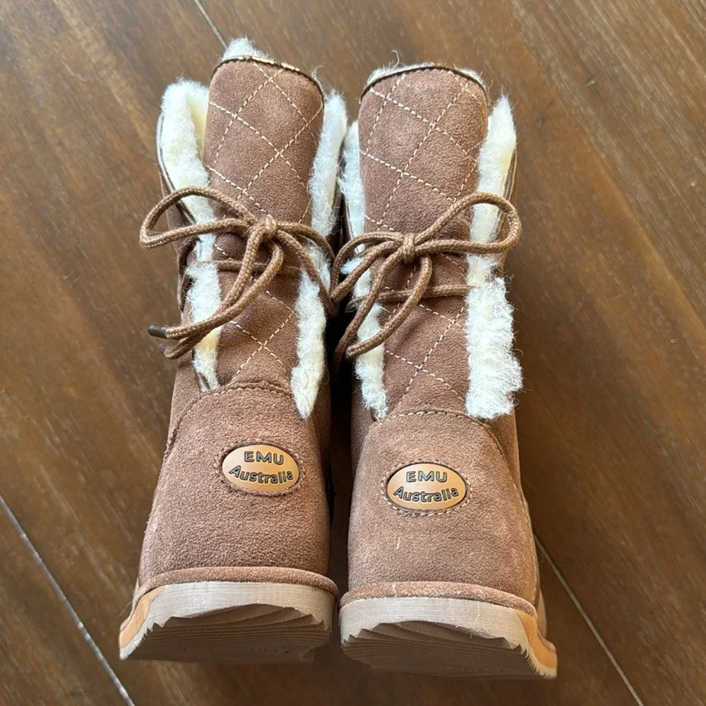 New Size 12 EMU Australia Airlie Suede merino wool lining waterproof boots